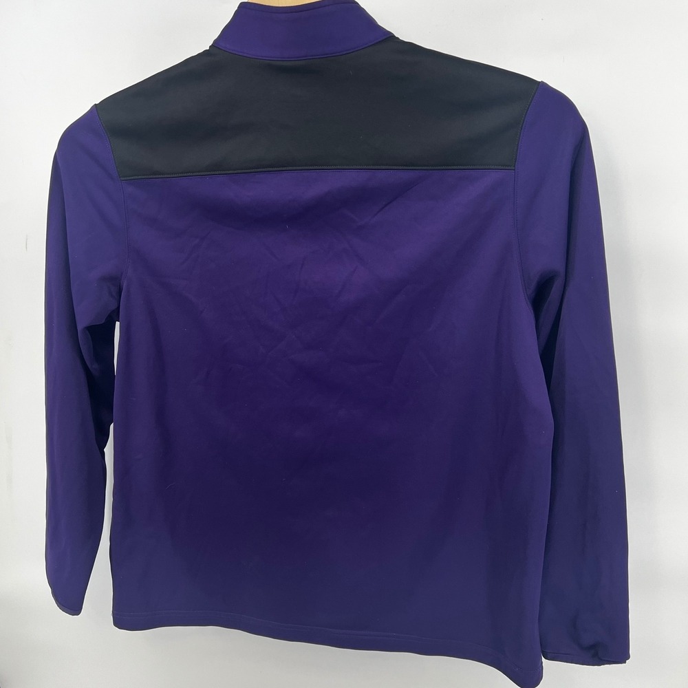 NFL Team Apparel Baltimore Ravens Mens XL Purple Quarter Zip Pullover D2AC 79700 - Picture 3 of 13